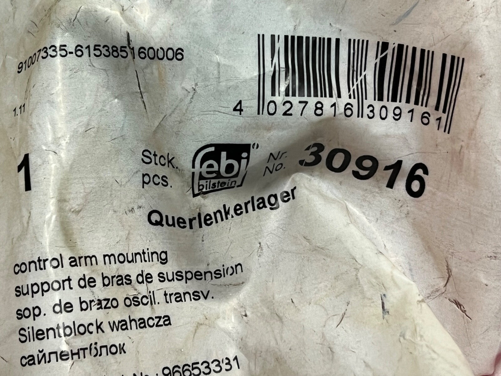 Febi Bilstein 30916 Control Trailing Arm Mounting Fits Chevrolet Daewoo