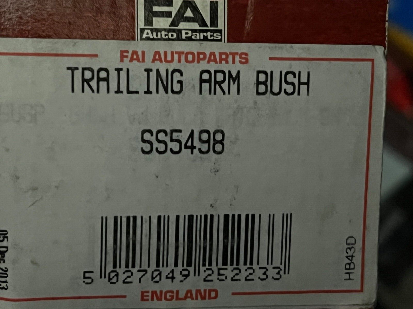 FAI SS5498 Rear Trailing Arm Bush fits VW Polo