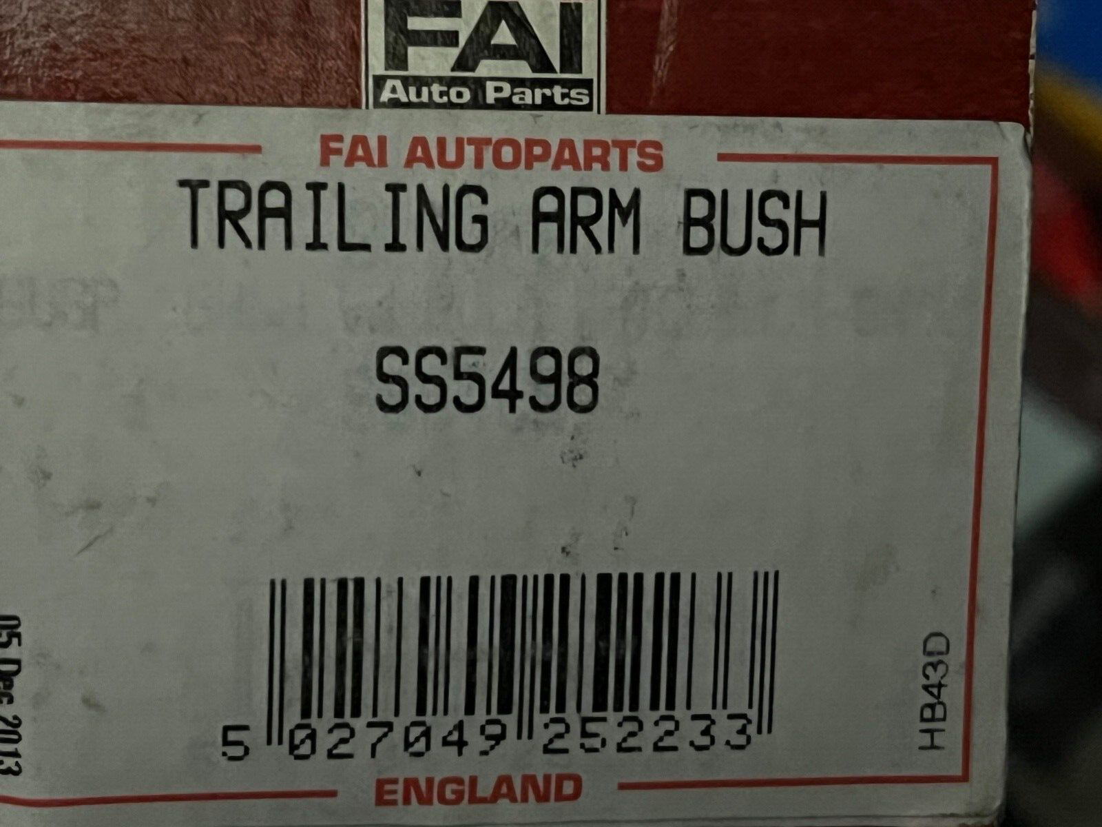 FAI SS5498 Rear Trailing Arm Bush fits VW Polo