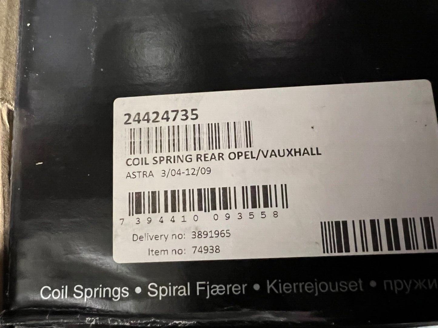 NF 24424735 4263455 Rear Coil Spring fits Vauxhall Astra 2004-2009