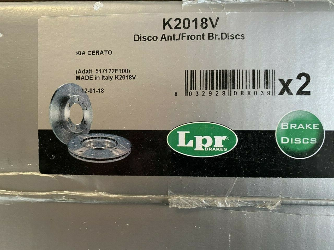 LPR K2018V Front Brake Disc