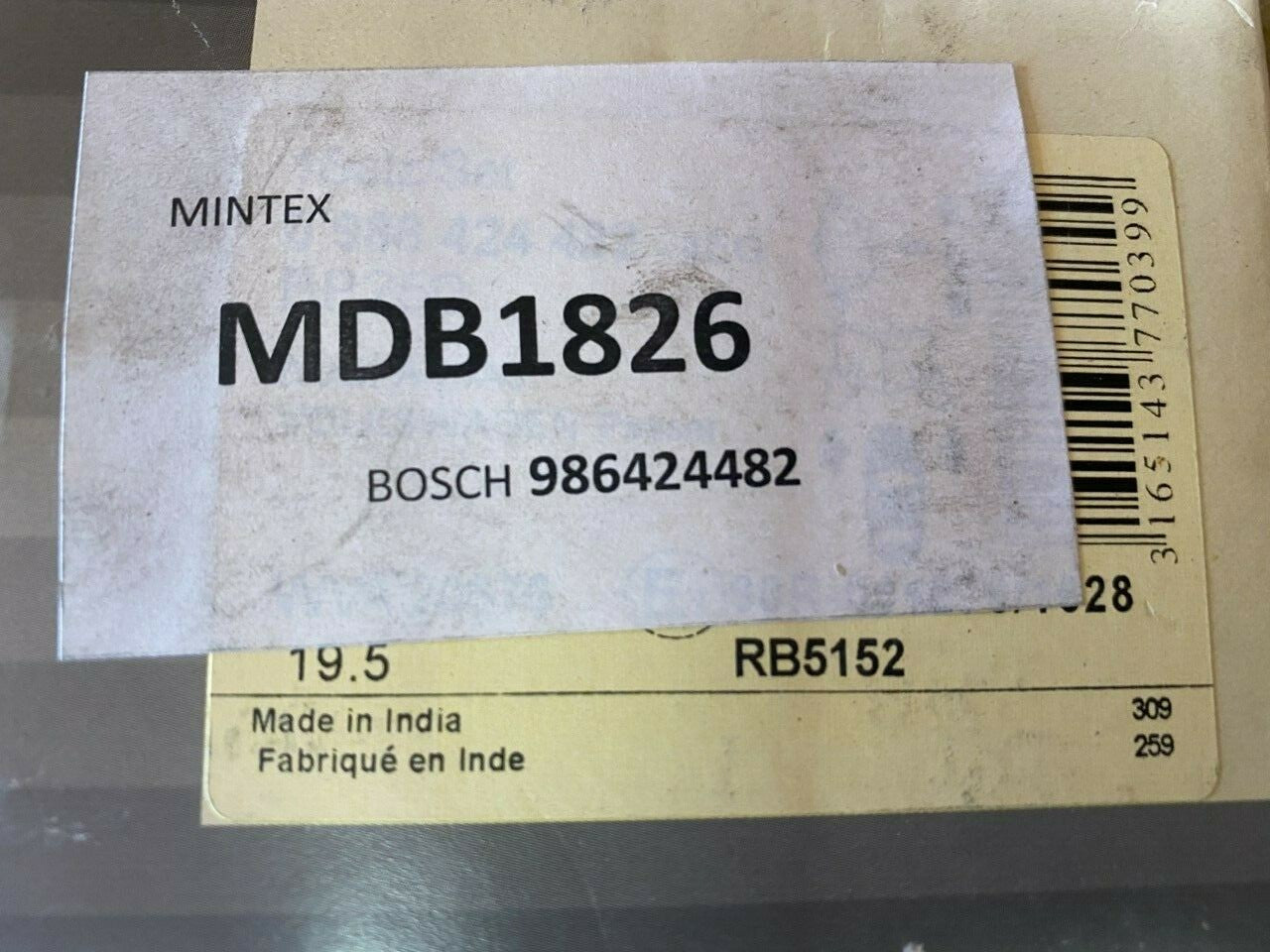 Bosch 0986424482 Brake Pad Set fits Audi VW Volkswagon