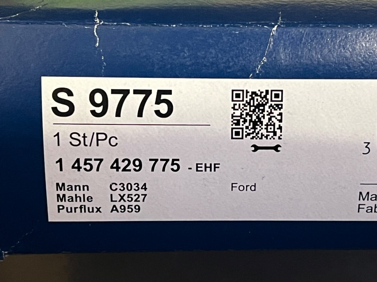 Bosch S9775 1457429775 Air Filter fits Ford