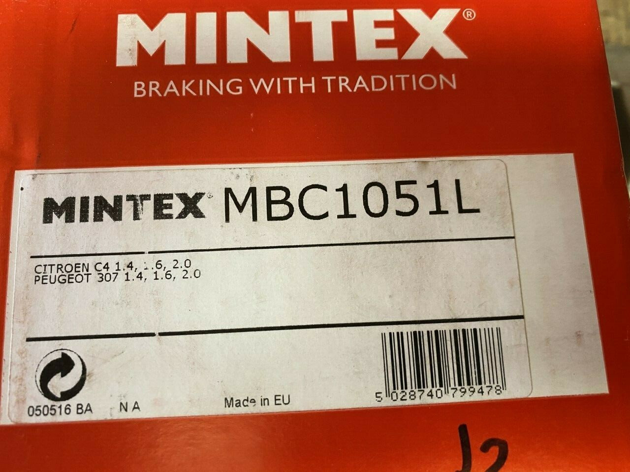 Mintex MBC1051L CA2509 Brake Caliper fits Citroen Peugeot