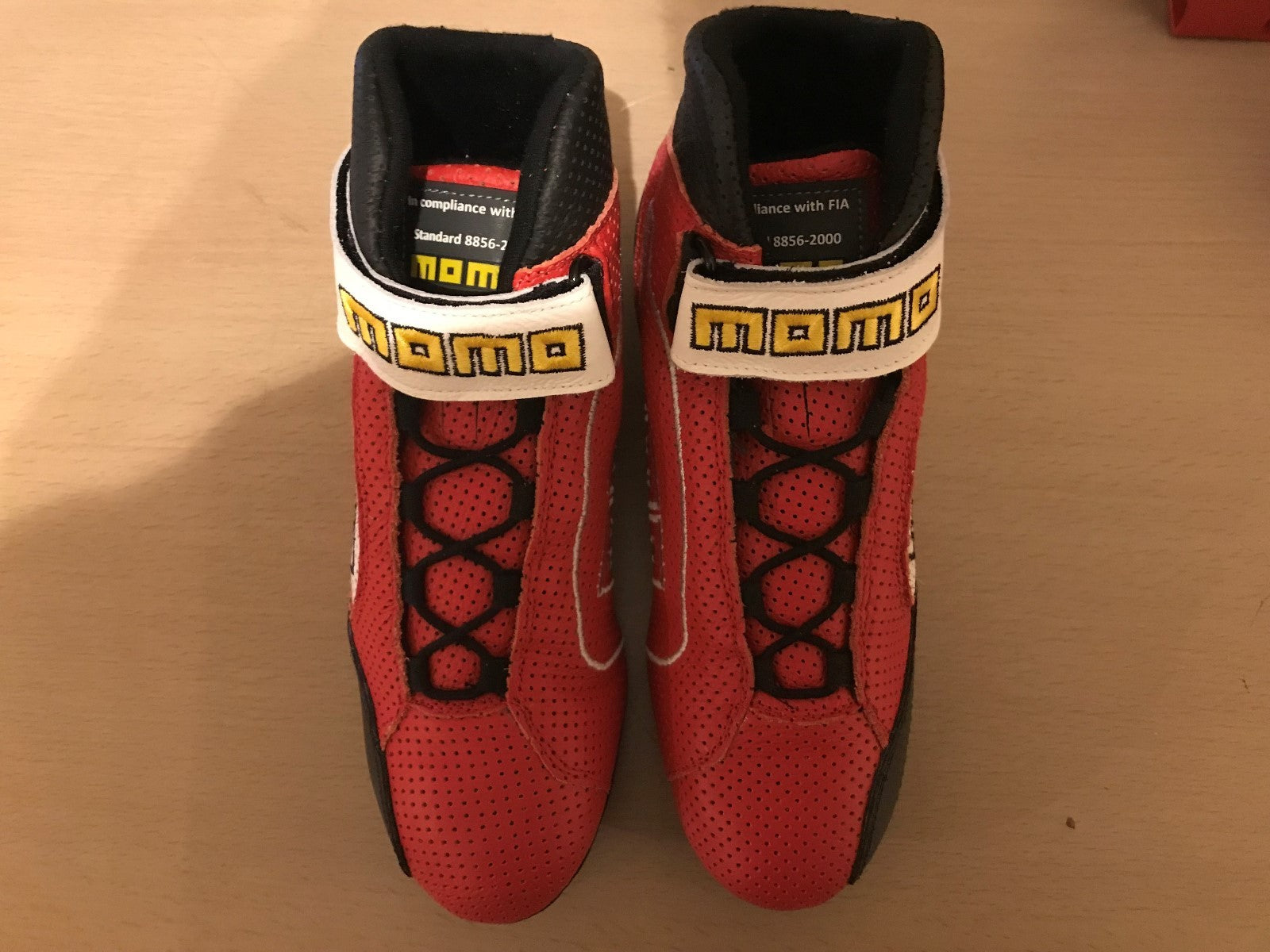 Momo GT Pro Leather Race Rally Driving Boots Size 38 Rosso Red FIA Approved Xmas