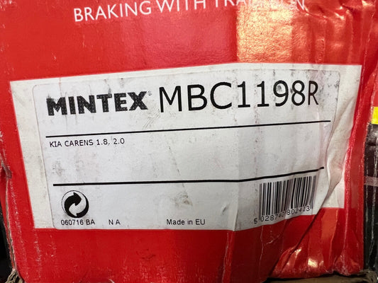 Mintex MBC1198R Right Hand Brake Caliper fits Kia Carens 1.8 2.0