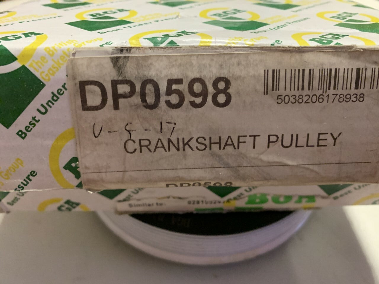 BG Automotive DP0598 Torsion Vibration Damper Crankshaft Pulley