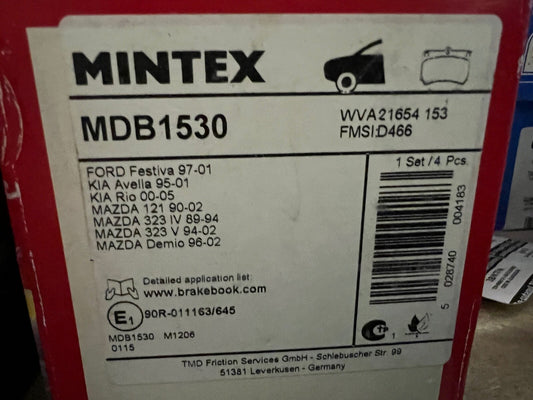Mintex MDB1530 Front Brake Pad Set fits Ford Kia Mazda