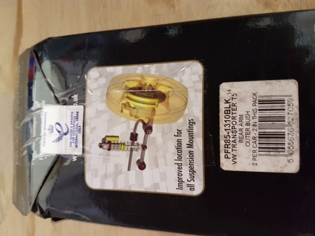 Rear Arm Outer Bushes Power Flex Black Series (x2) VW Transporter PFR85-1310BLK