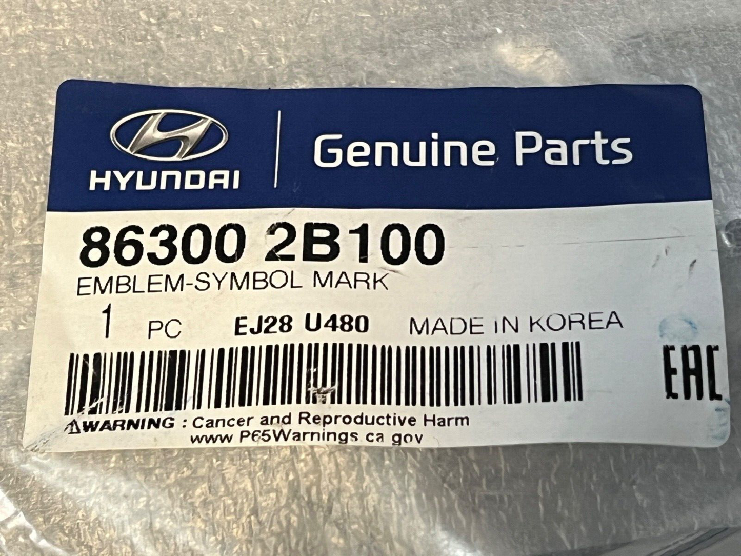 Genuine New Sealed Hyundai Front Grille Emblem 863002b100 fits i20 ix20 ix35