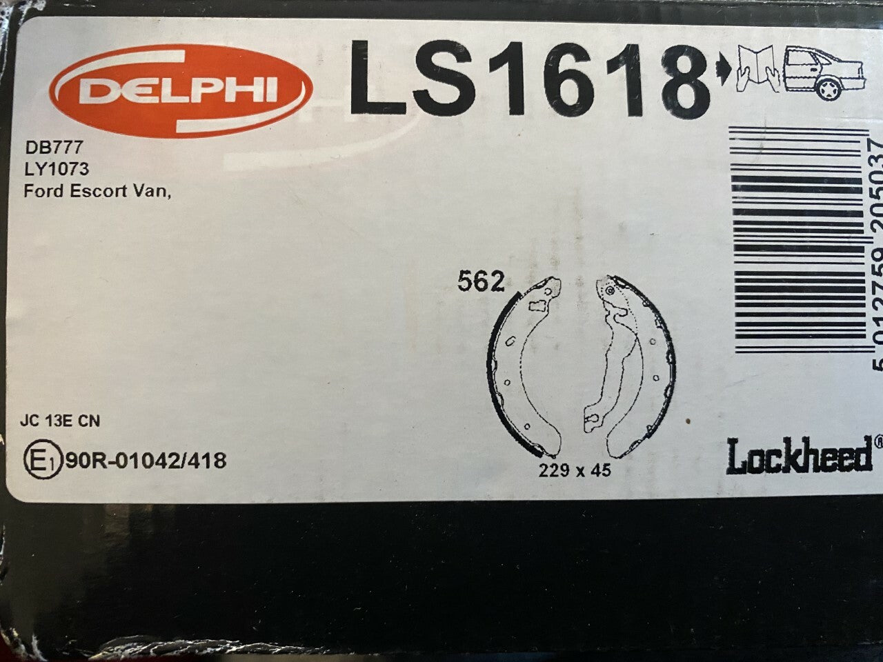 Delphi LS1618 Rear Brake Shoe Set fits Ford