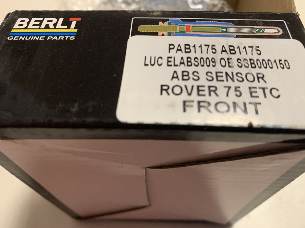 Berlt PAB1175 Wheel Speed Sensor ABS Sensor