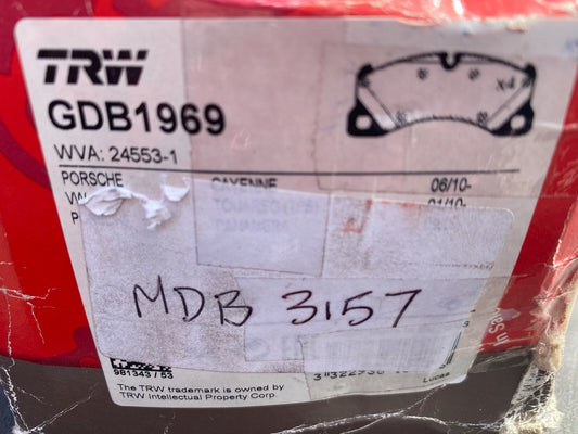 TRW GDB1969 Front Brake Pad Set fits Porsche VW