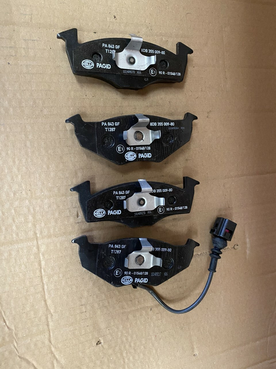 Hella-PAGID T1297 8DB355009-801 Front Brake Pad Set fits Skoda VW Volkswagon