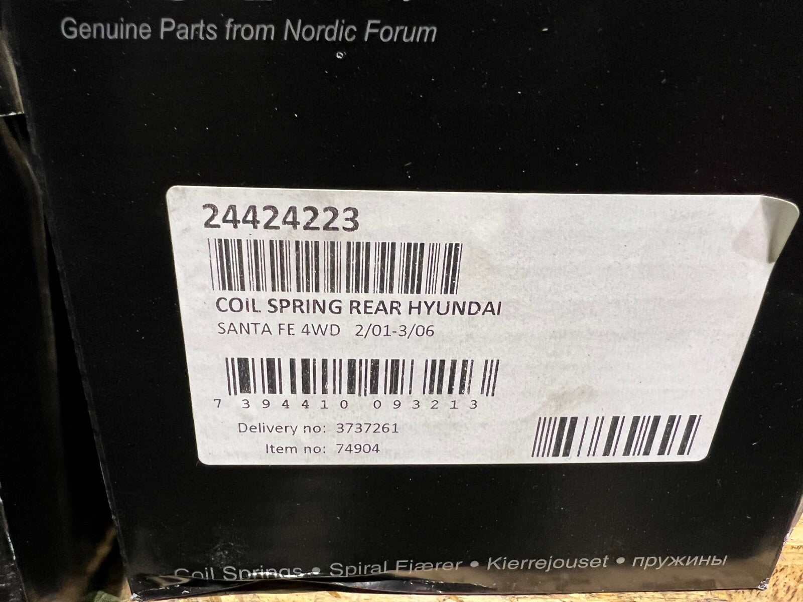 NF Parts 24424223 4237218 Rear Coil Spring fits Hyundai