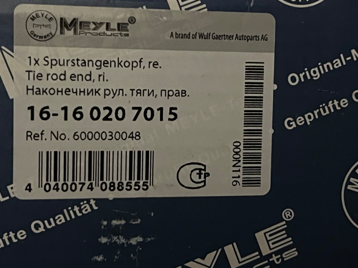 Meyle 16-160207015 Track Rod End fits Renault 19