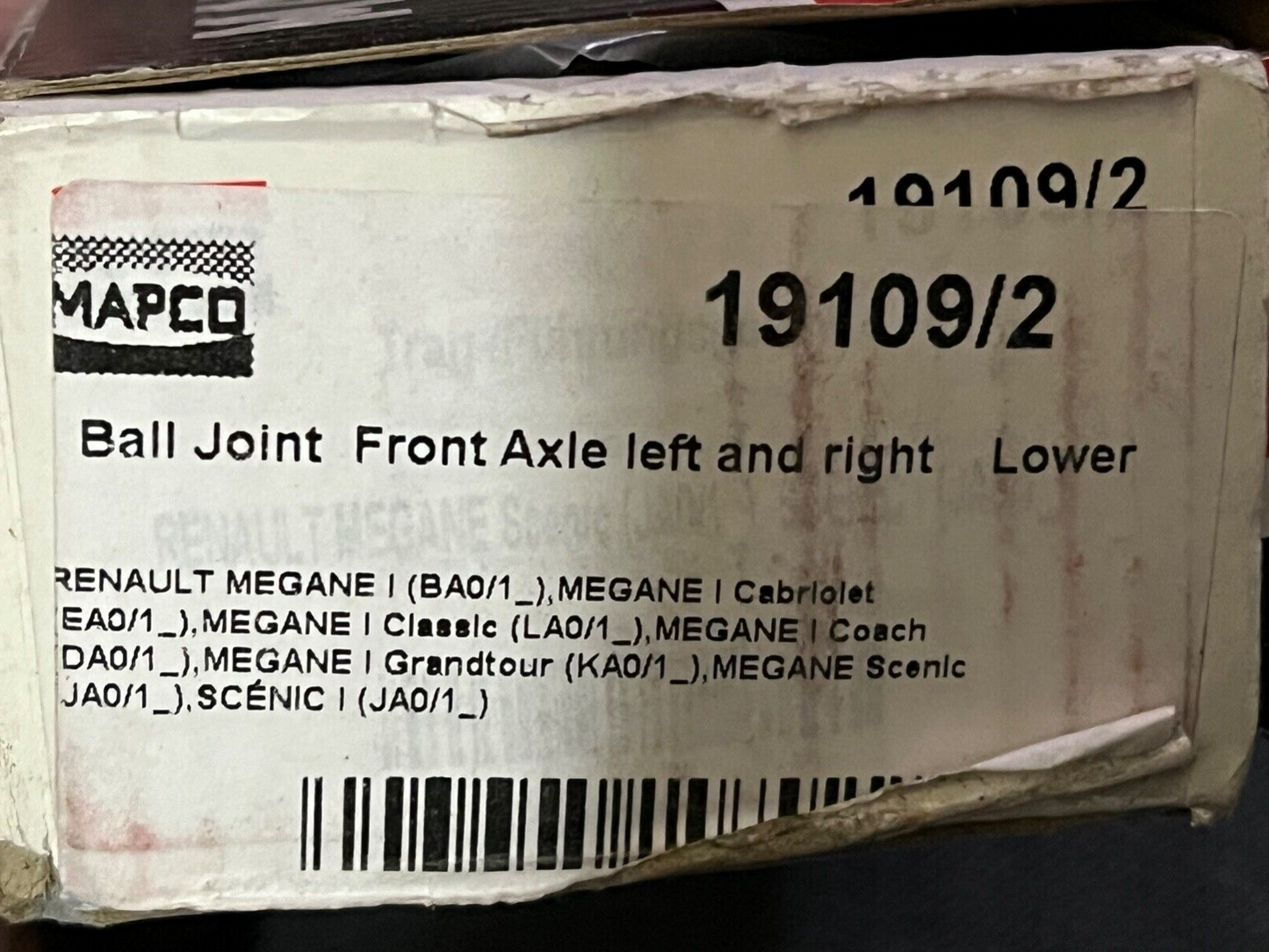 Mapco 19109/2  Front Ball Joint fits Nissan Renault