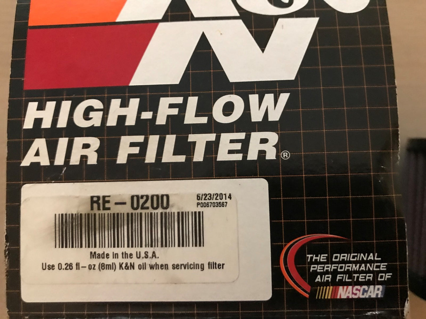 K&N Performance Universal Air Filter RE-0200 **Bargain**