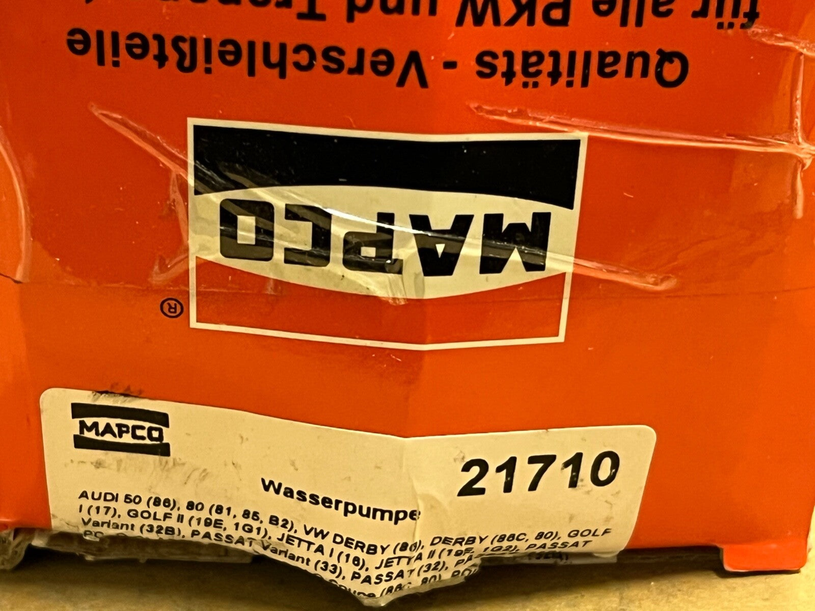 Mapco 21710 Water Pump fits Audi 80 VW Jetta