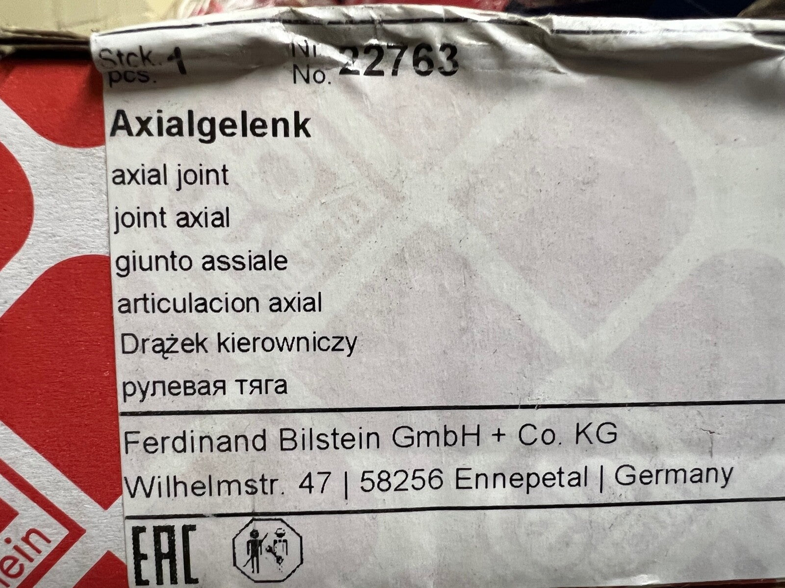 febi 22763 Tie Rod Inner Rack End fits Renault