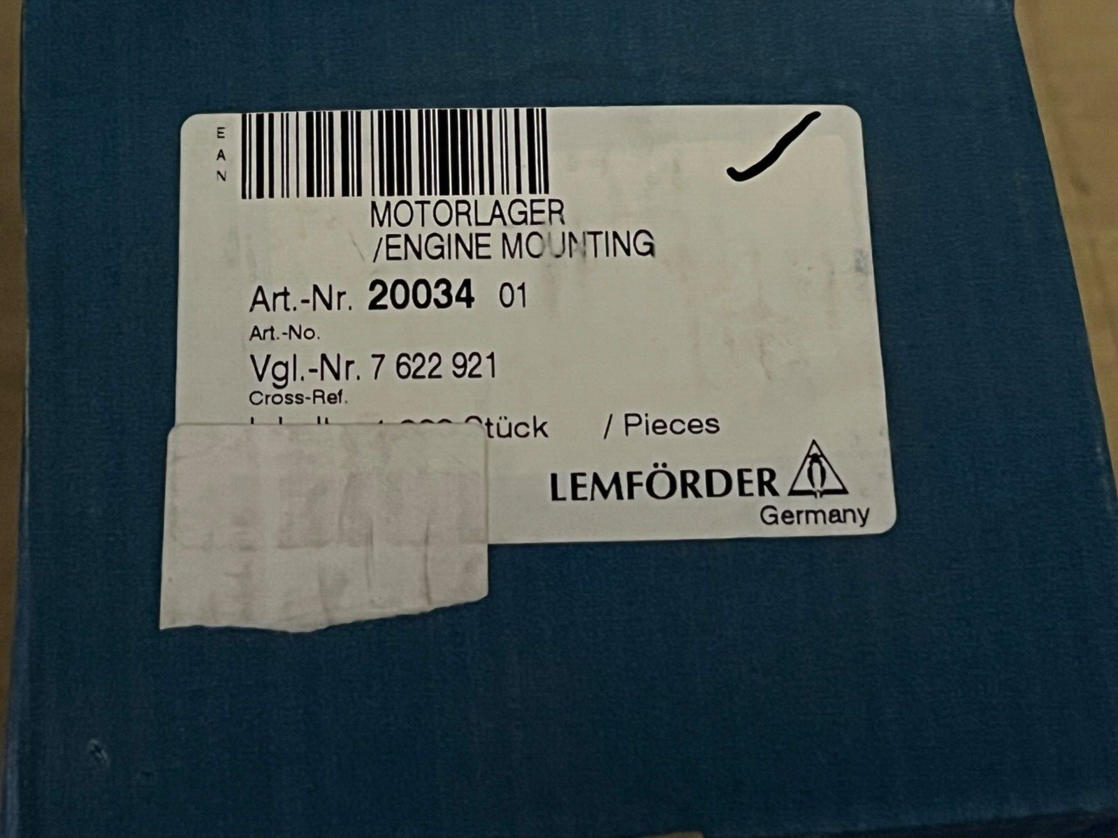 Lemforder 2003401 Left Engine Mount fits Fiat Uno Hatchback 146 1983-1995