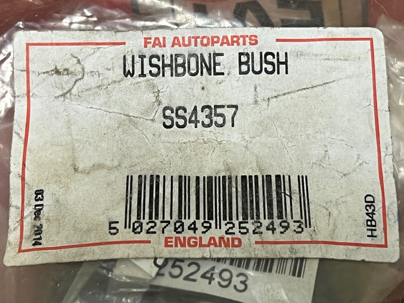 FAI SS4357 Suspension Arm Bush fit Ford C - Max Focus Kuga Volvo C30 C70 S40 V50