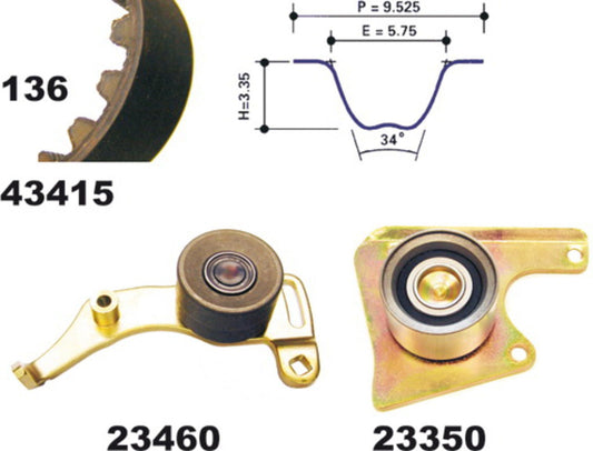 Timing Belt Kit Citroen Fiat Hyundai Lada Peugeot Rover Suzuki 23415 Mapco New