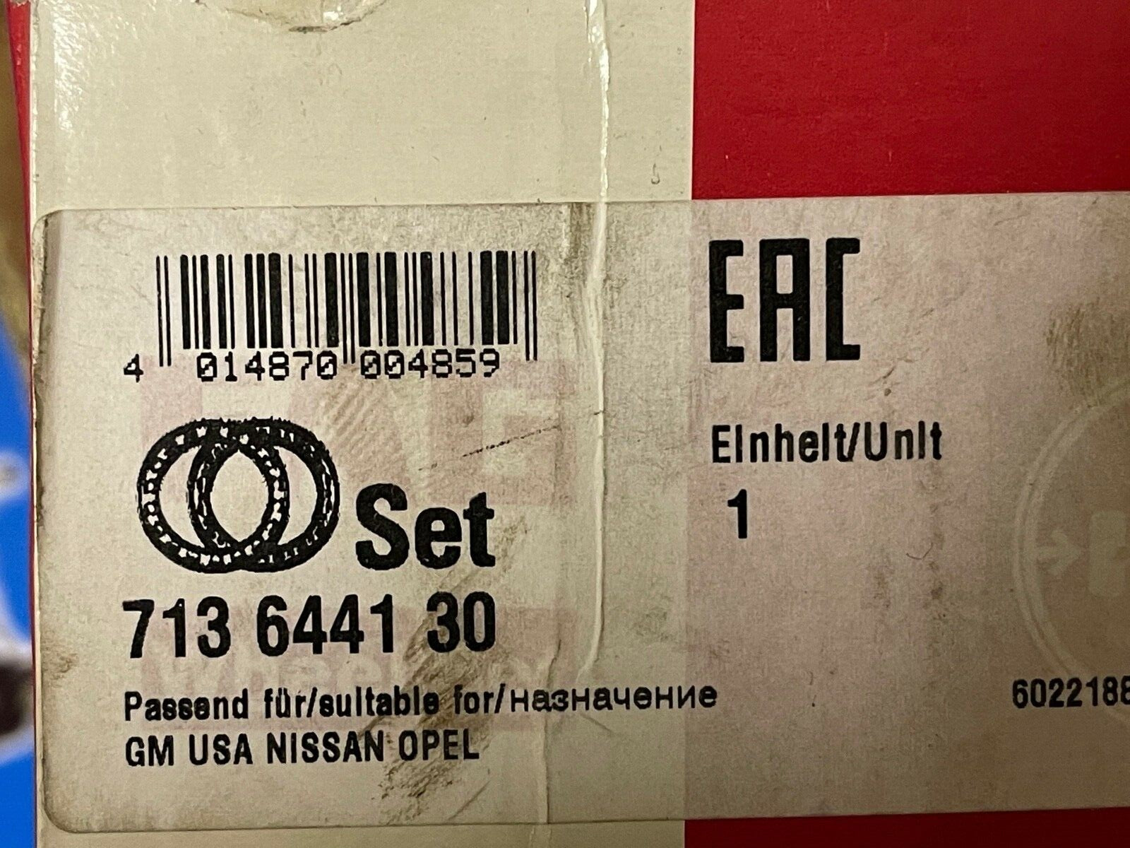 FAG 713644130 Wheel Bearing Kit fits Vauxhall Nissan Opel Renault