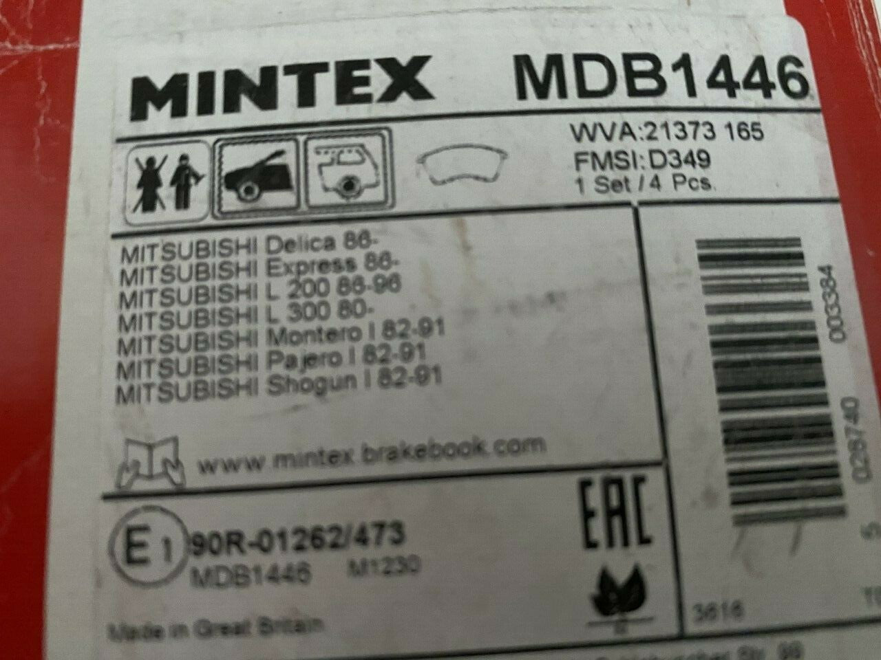 Mintex MDB1446 Front Brake Pad Set fits Mitsubishi