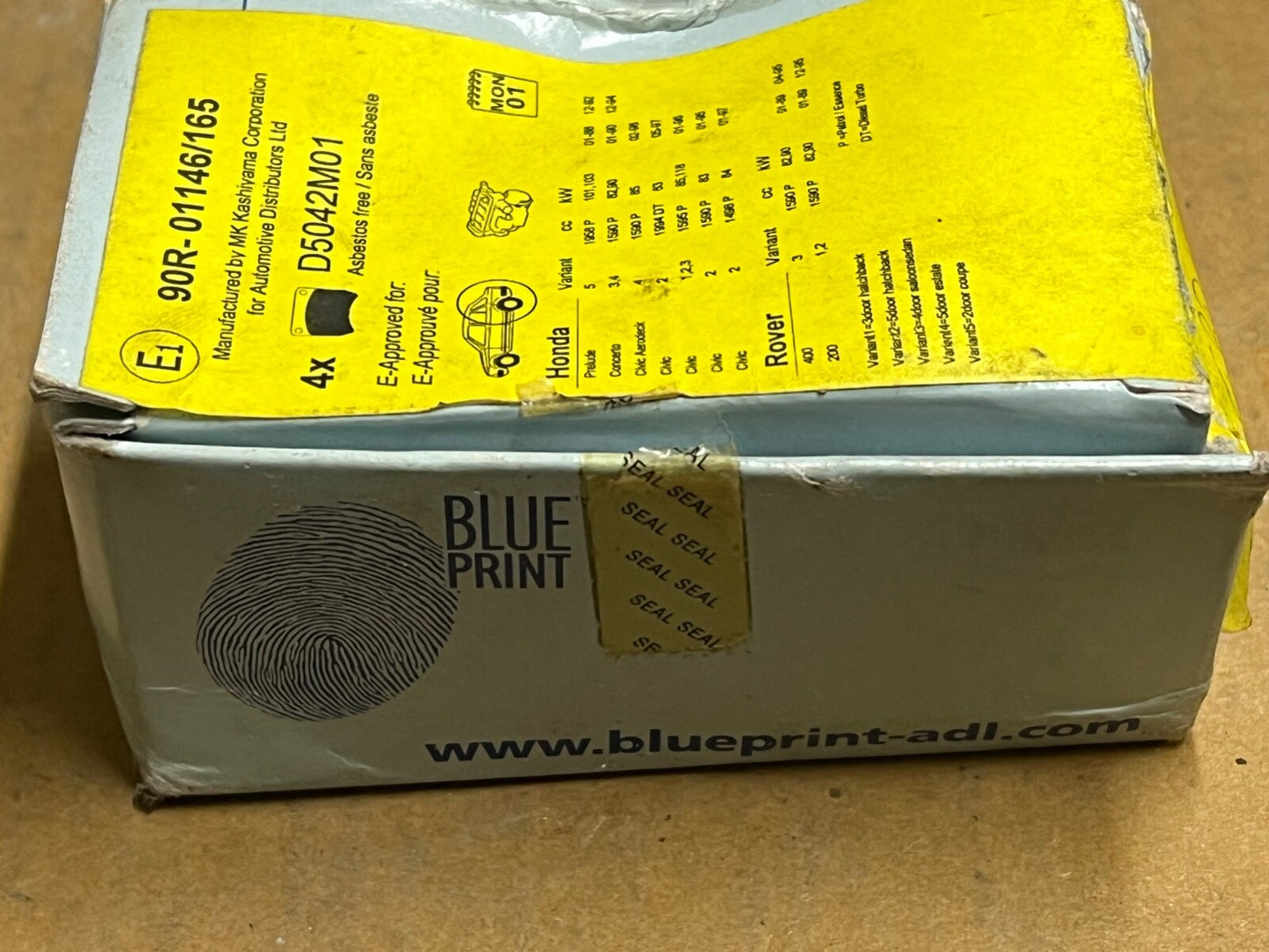 Blue Print ADH24254 Rear Brake Pads fits Honda Rover