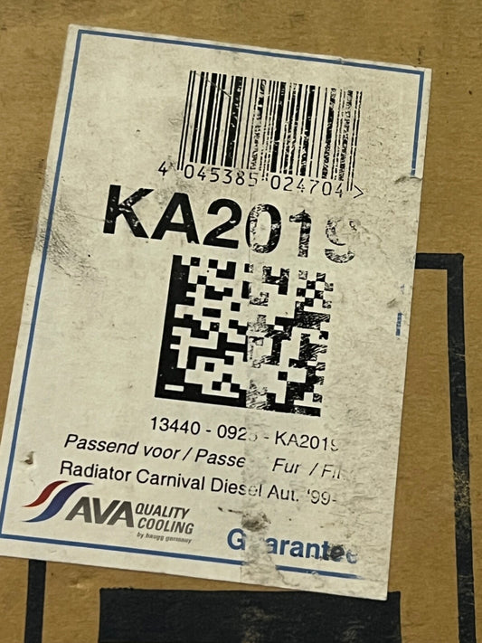 AVA KA2019 Cooling Radiator fits Kia Sedona 1999-2007