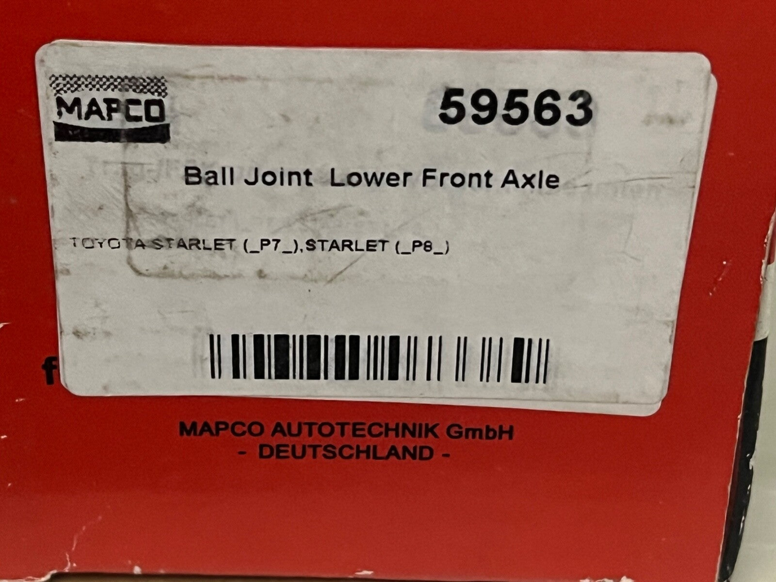 Mapco 59563 Front Lower Ball Joint fits Toyota Starlet