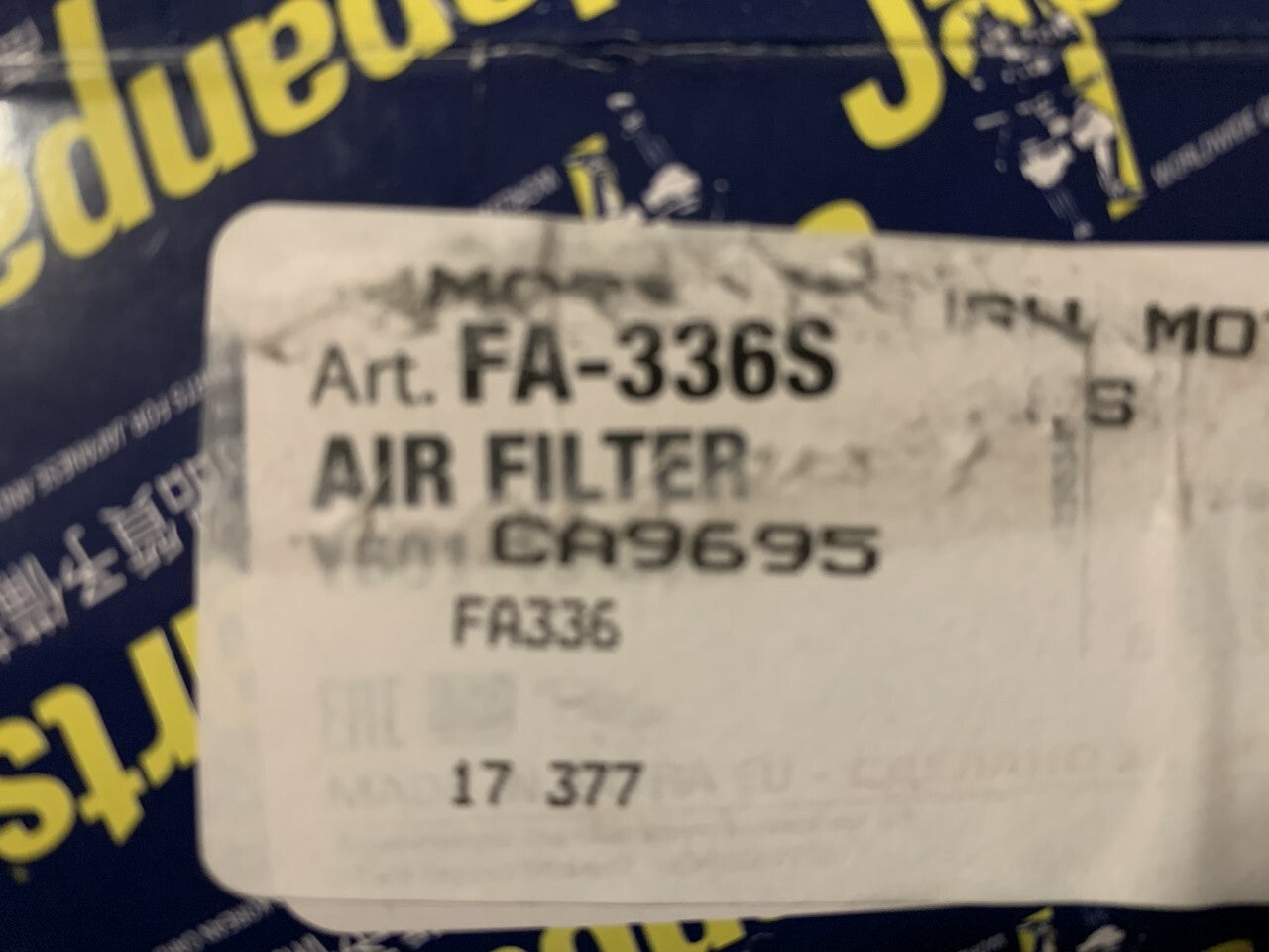 For Ford Mazda Volvo Japanparts FA-336S CA9695 Air Filter