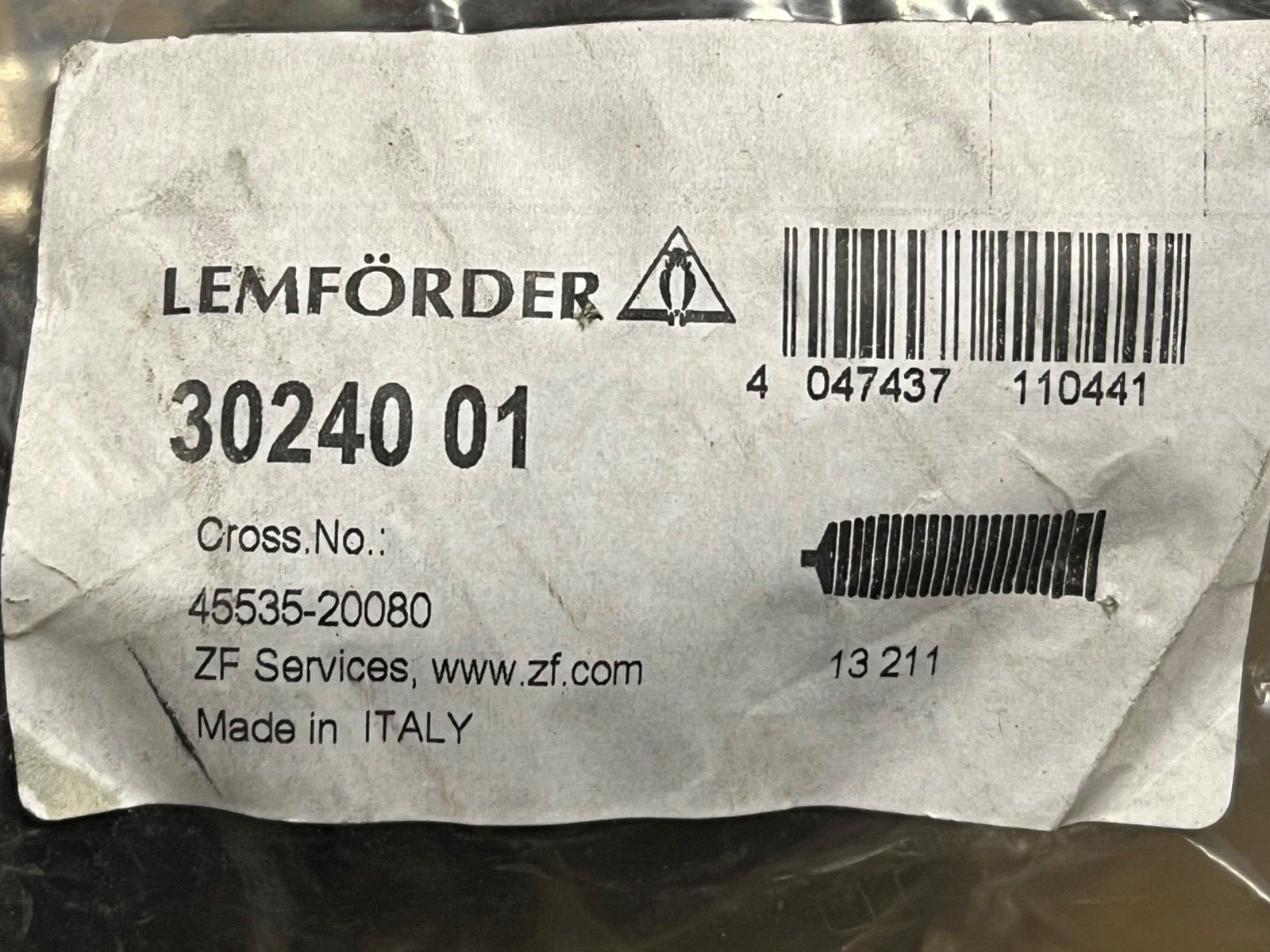 Lemforder 3024001 Steering Rack Gaiter