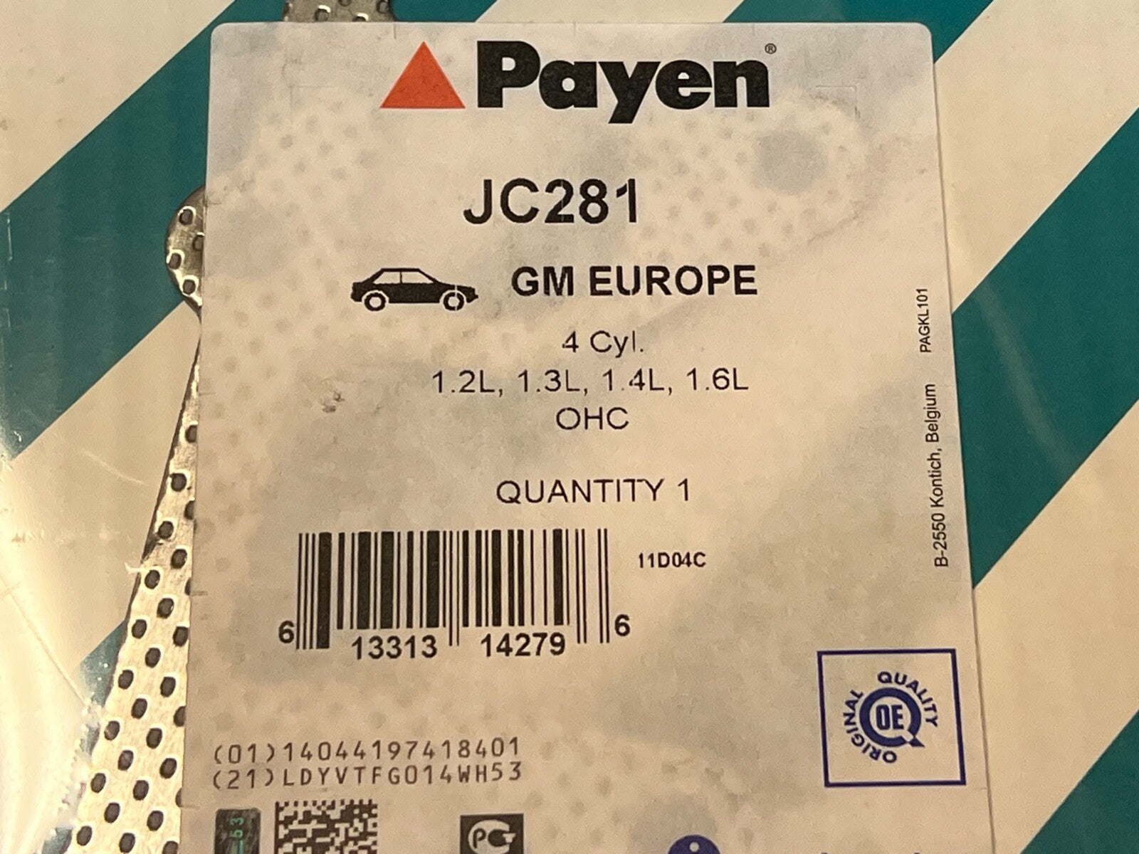 Payen JC281 Exhaust Manifold Gasket for Vauxhall Nova SRi C14SE 1.4 (1991-1993)