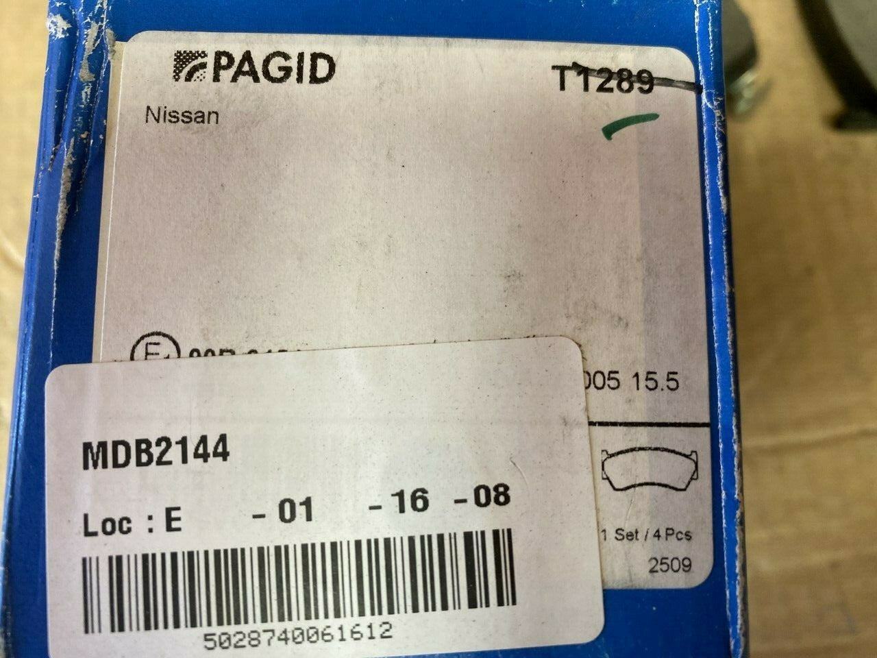 Pagid T1289 MDB2144 Brake Pad Set fits Nissan
