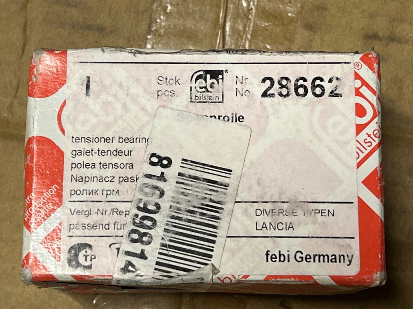 FEBI 28662 Tensioner Pulley, timing belt for ALFA ROMEO CHRYSLER FIAT