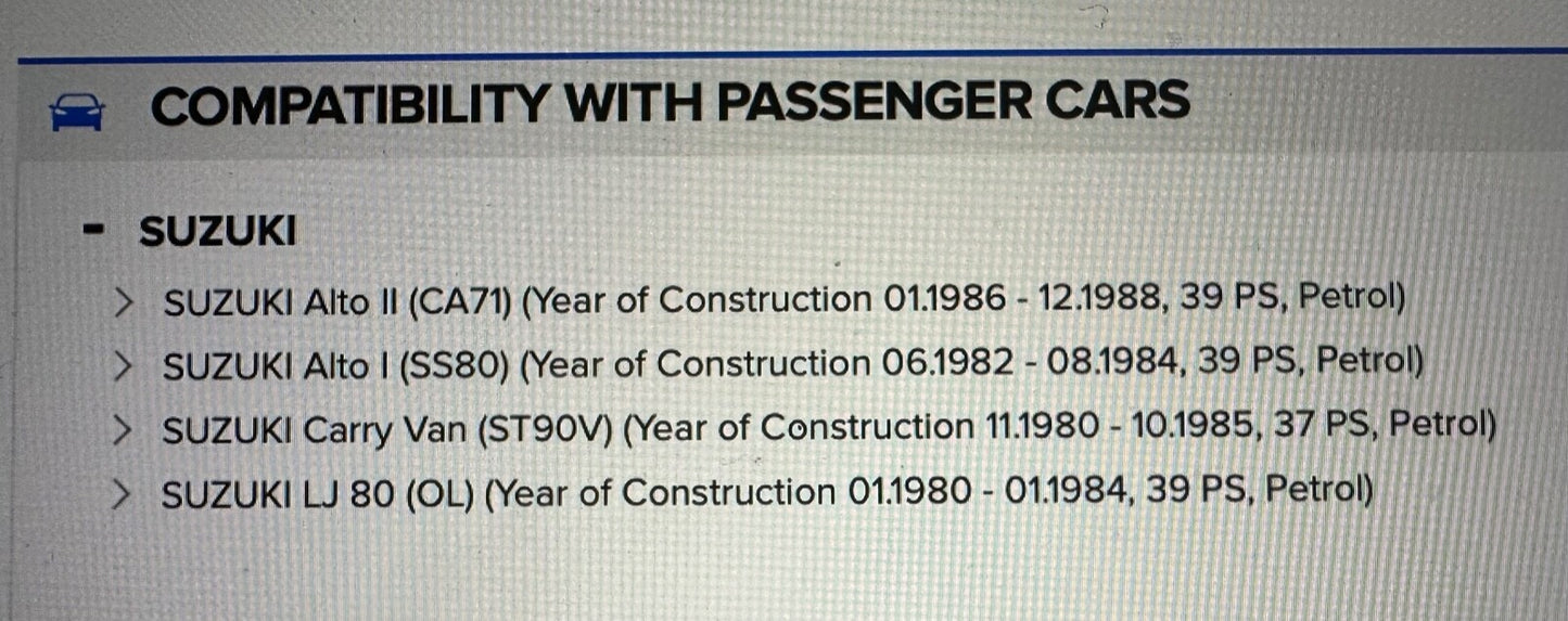 Japko 427220J Piston Ring Set Fits Suzuki Alto Carry Van LJ