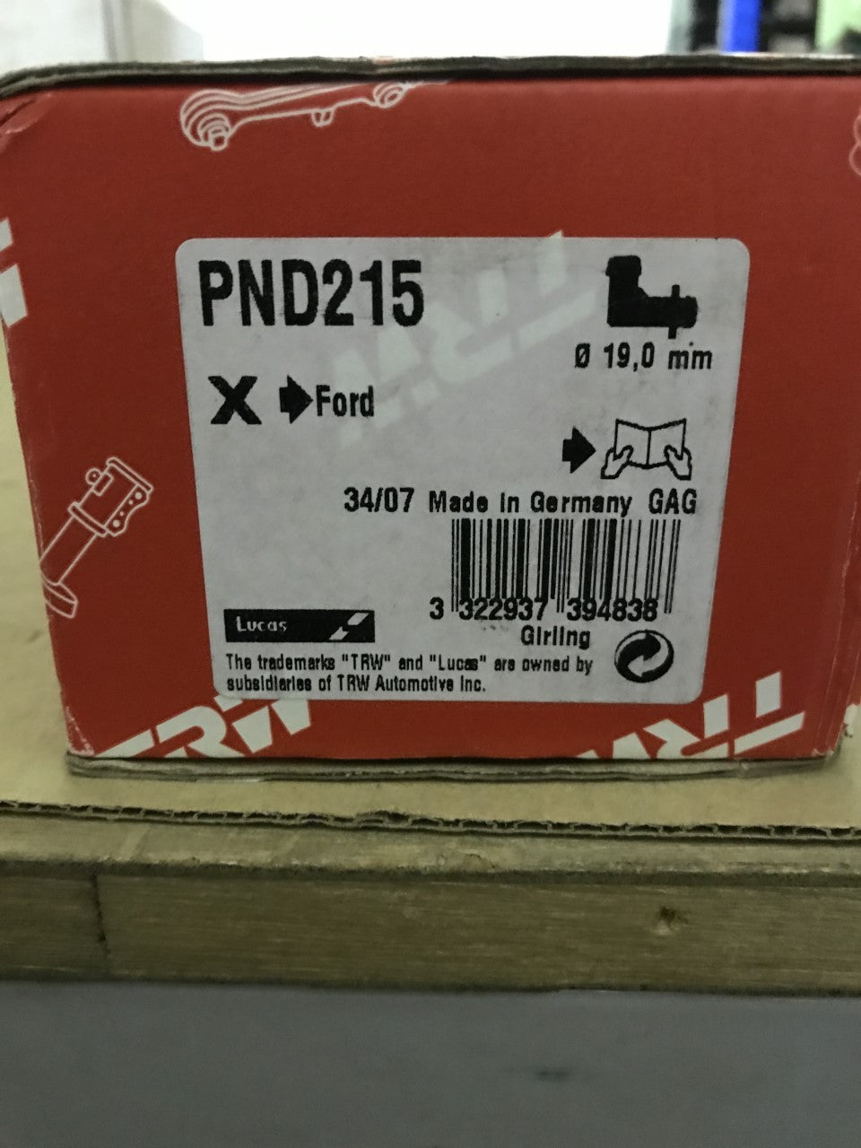 Clutch Master Cylinder Ford Courier Fiesta KA Puma Street KA Mazda 121 PND215