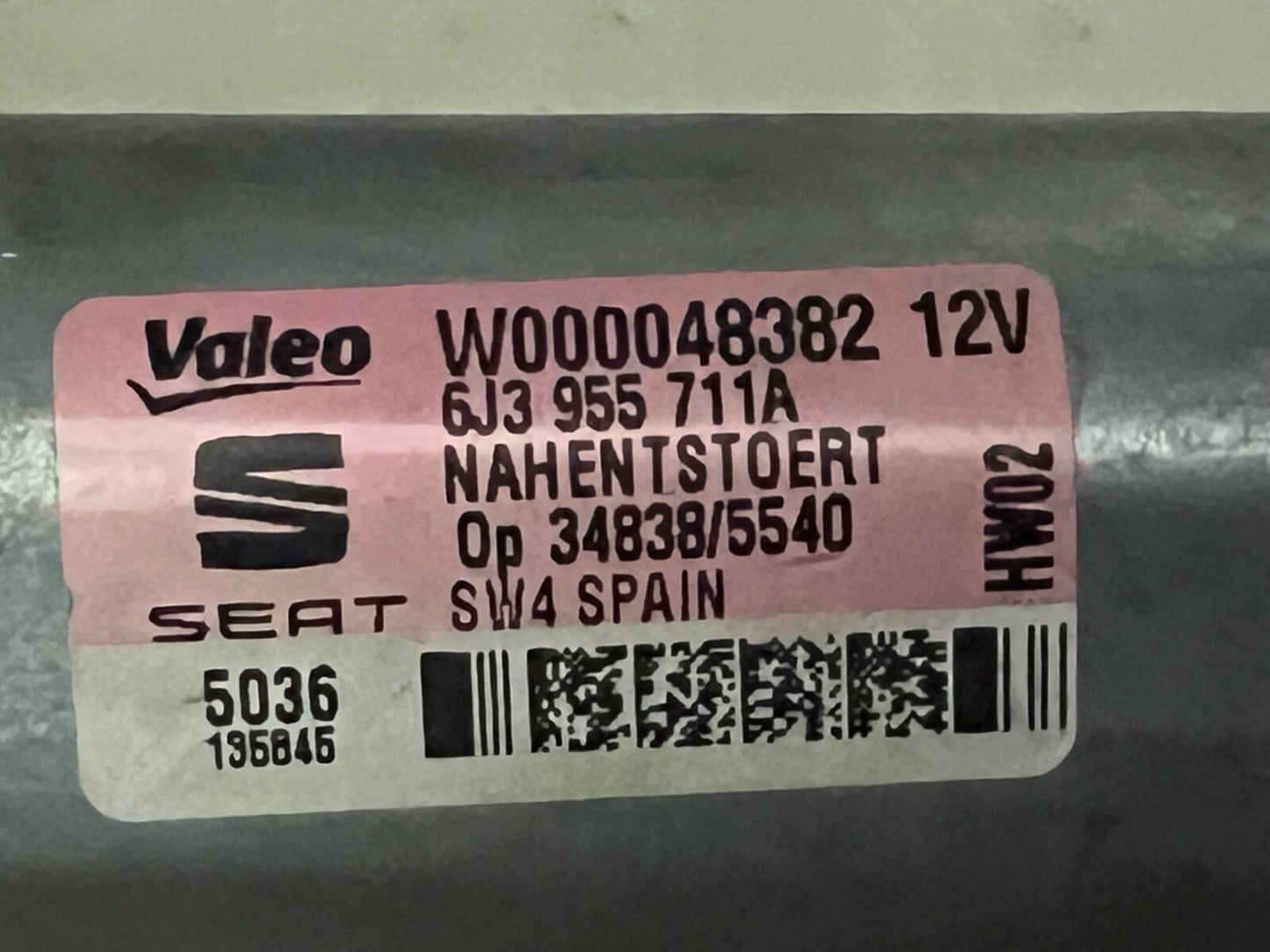 Genuine Seat 6J3955711A fits Seat Audi VW 6J Rear Wiper Motor