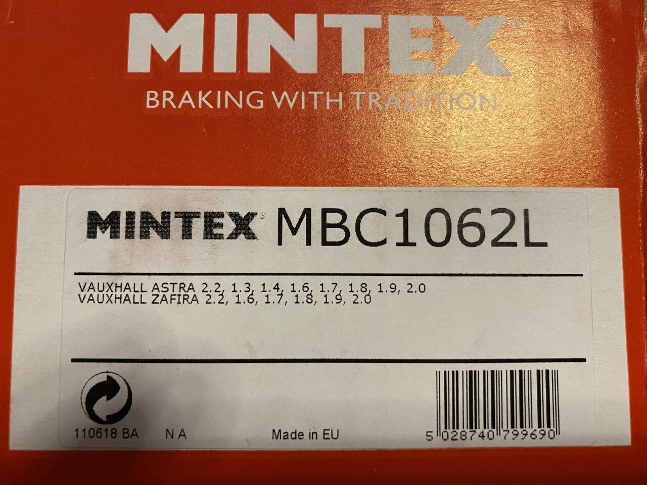 Mintex MBC1062L CA2007 Brake Caliper Left Hand fits Vauxhall Opel Chevrolet
