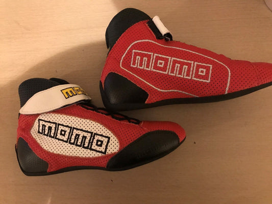 Momo GT Pro Leather Race Rally Driving Boots Size 38 Rosso Red FIA Approved Xmas
