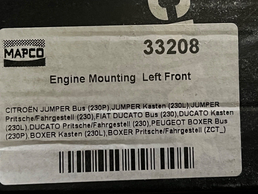 33208 Mapco Front Left Engine Mount fit Citroen Jumper Fiat Ducato Peugeot Boxer