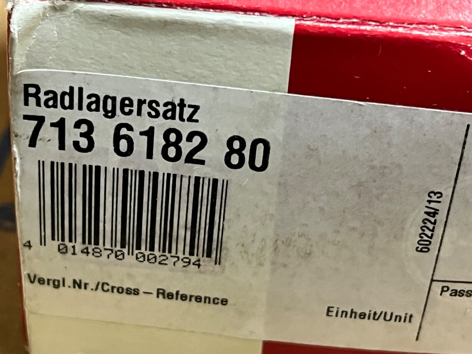 FAG 713618280 Wheel Bearing Kit fits Toyota Land Cruiser 80