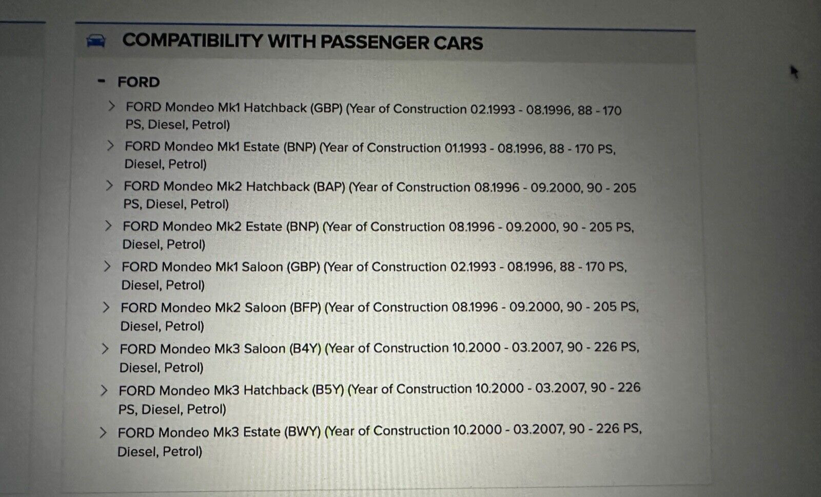 QR3269S QH Inner Rack End fits Ford Mondeo