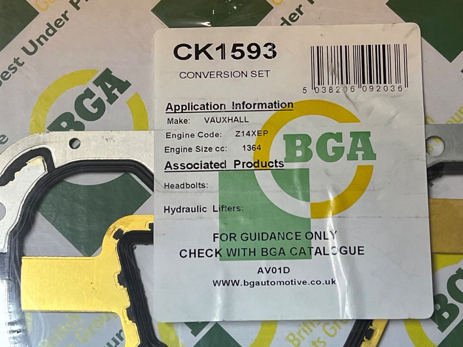 BGA CK1593 Crank case Gasket Fits Opel Suzuki Vauxhall