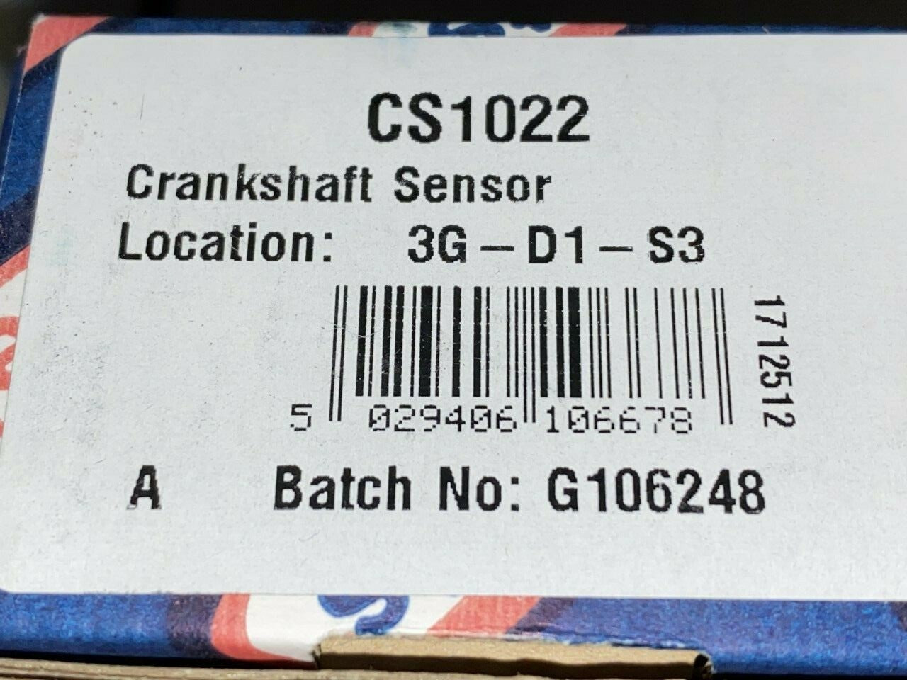 Fuel Parts CS1022 Crank Angle Sensor Crankshaft Sensor 
