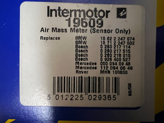 Air Mass Meter Sensor fits BMW Mercedes Rover  Intermotor 19609