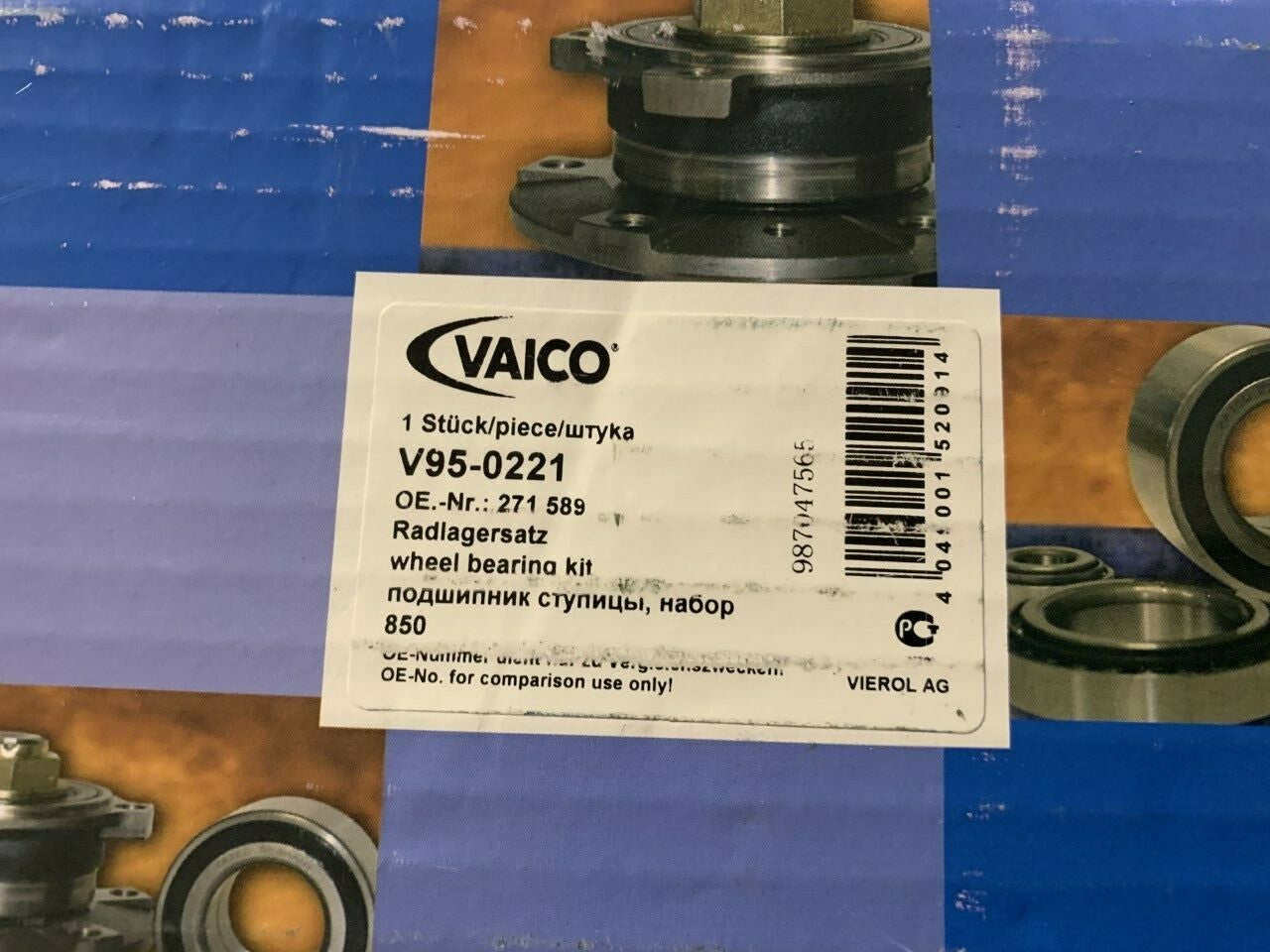 For Volvo 850 Vaico V95-0221 Front Wheel Bearing Kit