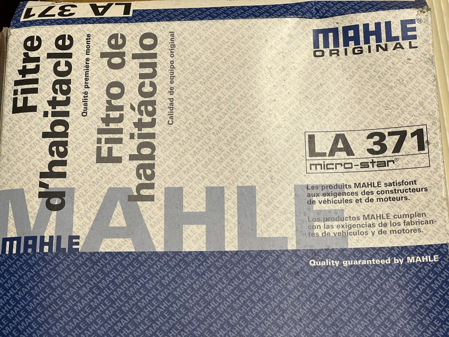 Mahle LA371 Cabin Pollen Filter fits Nissan Murano X-Trail Subaru Forester